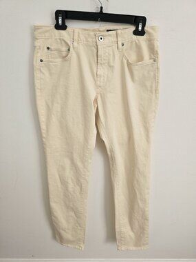 Bonobos Cream Tailored Chino Straight Leg Cotton Causal Pants Size 32x34
